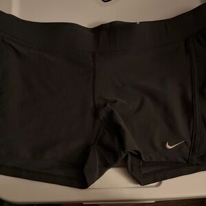 Nike Black Performance Swim/Compression Shorts with White Swoosh